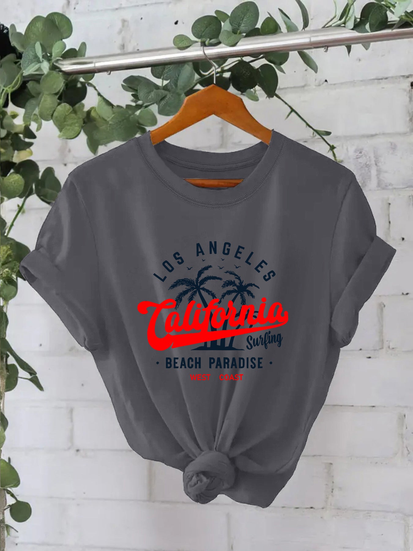 T-shirt WEST COAST letter print