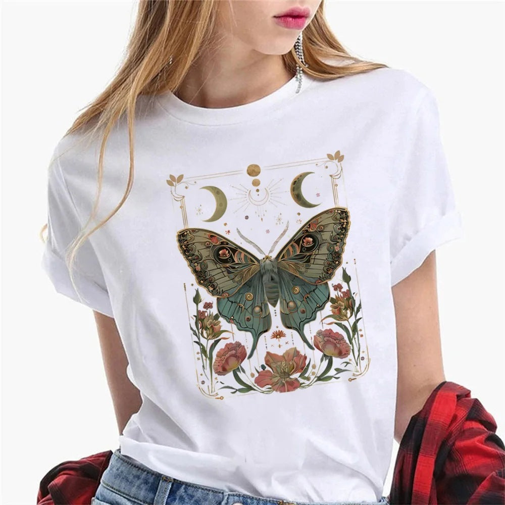Women's T-shirts Graphic Designer T-shirts Girls Harajuku Cl