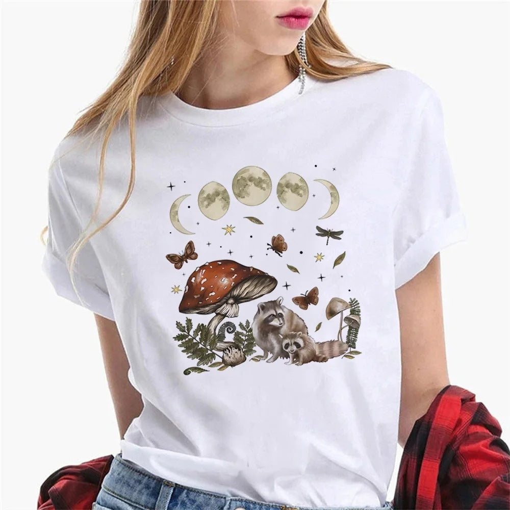 Women's T-shirts Graphic Designer T-shirts Girls Harajuku Cl