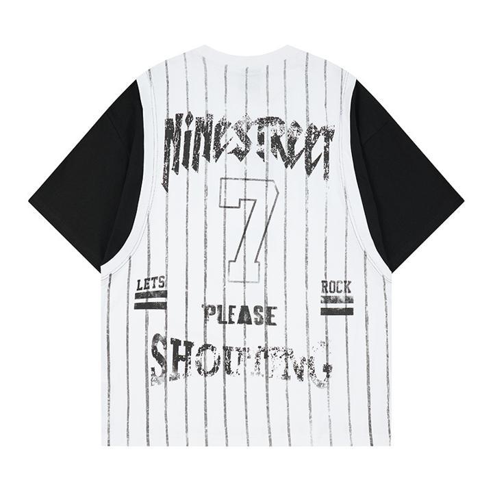 Printed fake two T-shirts