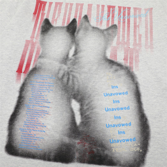 Two cats printed pure cotton t-shirts