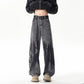 Dye-Printed Street-Style Denim Pants for Men